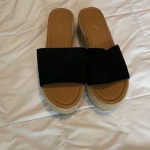Black Platform Sandals